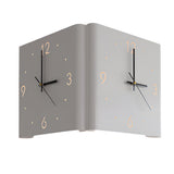 Modern Square Backlit LED Corner Wall Clock Silent Metal Motion Sensor Decor