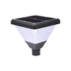 Modern Square Black Solar Powered LED Post Light for Garden Pathway and Residential Areas