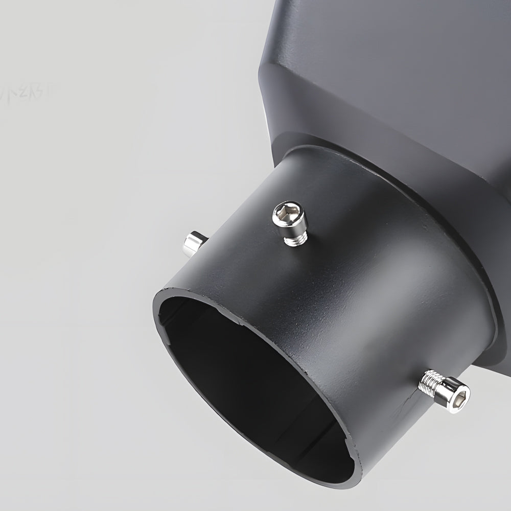 Modern Square Black Solar Powered LED Post Light for Garden Pathway and Residential Areas
