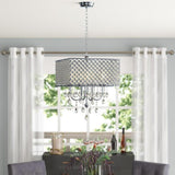 Modern Square Electroplated Metal and Glass LED Chandelier Nordic Style Pendant Ceiling Lighting