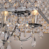 Modern Square Electroplated Metal and Glass LED Chandelier Nordic Style Pendant Ceiling Lighting