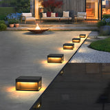 Modern Square Exterior LED Post Light Outdoor Pier Mount Lantern for Fence and Garden