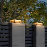 Modern Square Exterior LED Post Light Outdoor Pier Mount Lantern for Fence and Garden
