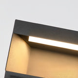 Modern Square Exterior LED Post Light Outdoor Pier Mount Lantern for Fence and Garden