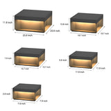 Modern Square Exterior LED Post Light Outdoor Pier Mount Lantern for Fence and Garden