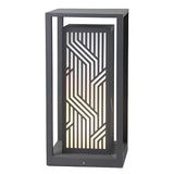 Modern Square Gray Waterproof LED Outdoor Post Light for Path and Courtyard Lighting