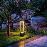 Modern Square Hollow Aluminum Solar Outdoor Garden Pathway Lights Waterproof LED Landscape Lighting