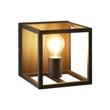 Modern Square Iron Frame Wall Sconce Lighting for Hallway and Bedroom Decor