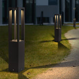 Modern Square LED Landscape Post Light for Villa Garden and Pathway Illumination