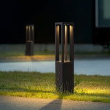 Modern Square LED Landscape Post Light for Villa Garden and Pathway Illumination