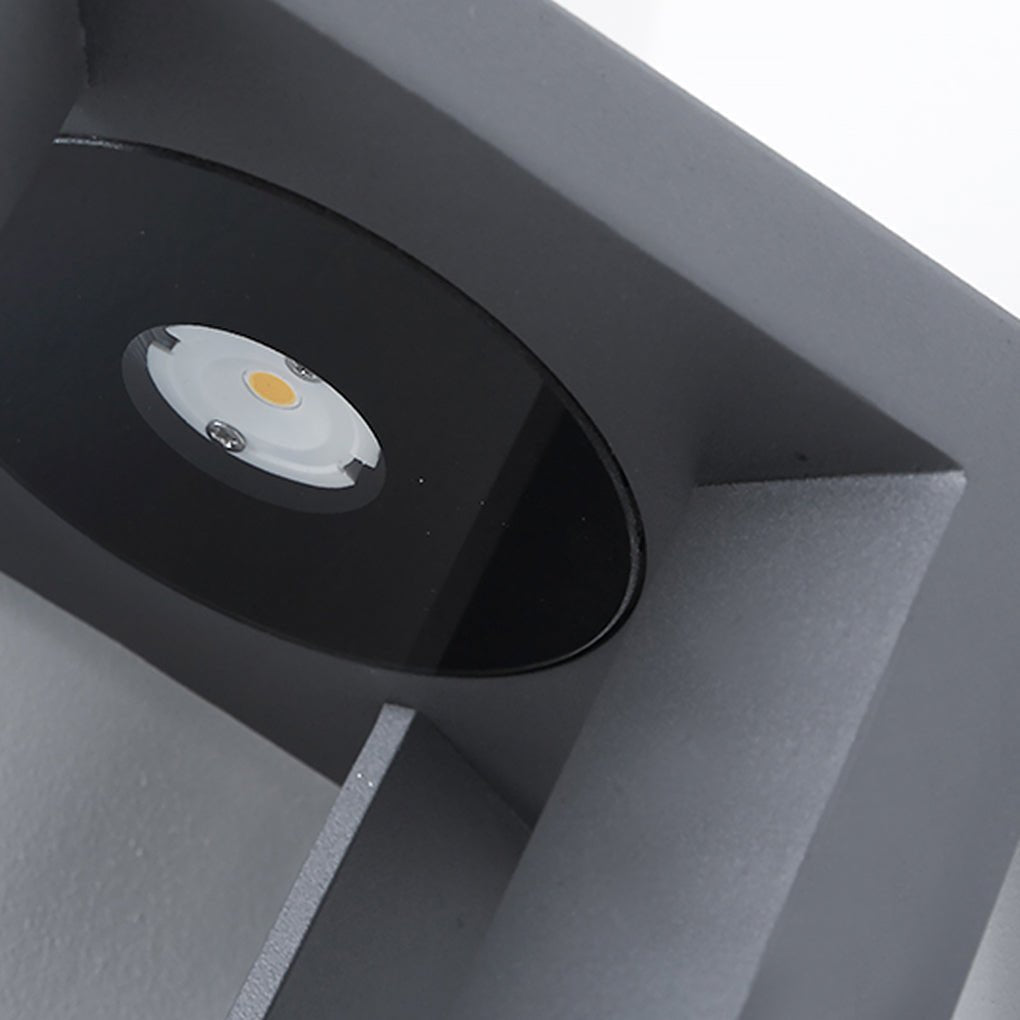Modern Square LED Landscape Post Light for Villa Garden and Pathway Illumination