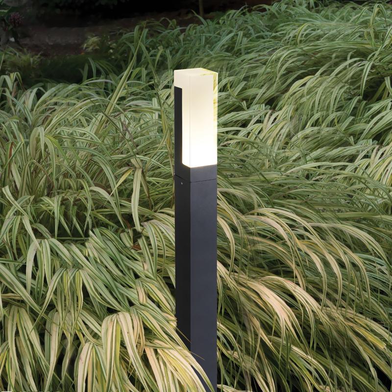 Modern Square LED Outdoor Pathway Light Waterproof Aluminum Landscape Post Lamp