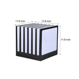 Modern Square LED Outdoor Pillar Post Light Waterproof Black Exterior Column Lantern for Garden Fence Deck