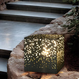 Modern Square LED Outdoor Post Light Stainless Steel Pillar Lantern for Garden and Deck