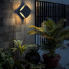 Modern Square LED Outdoor Wall Light Waterproof Black Exterior Sconce for Garden Fence Post