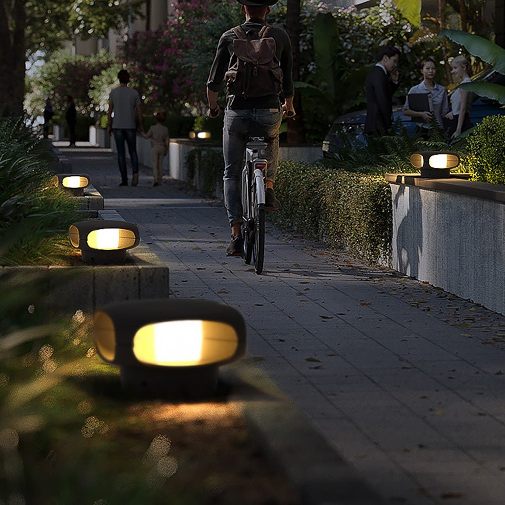 Modern Square LED Outdoor Wall Light Waterproof Black Exterior Sconce for Garden Fence Post
