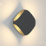 Modern Square LED Outdoor Wall Light Waterproof Black Exterior Sconce for Garden Fence Post