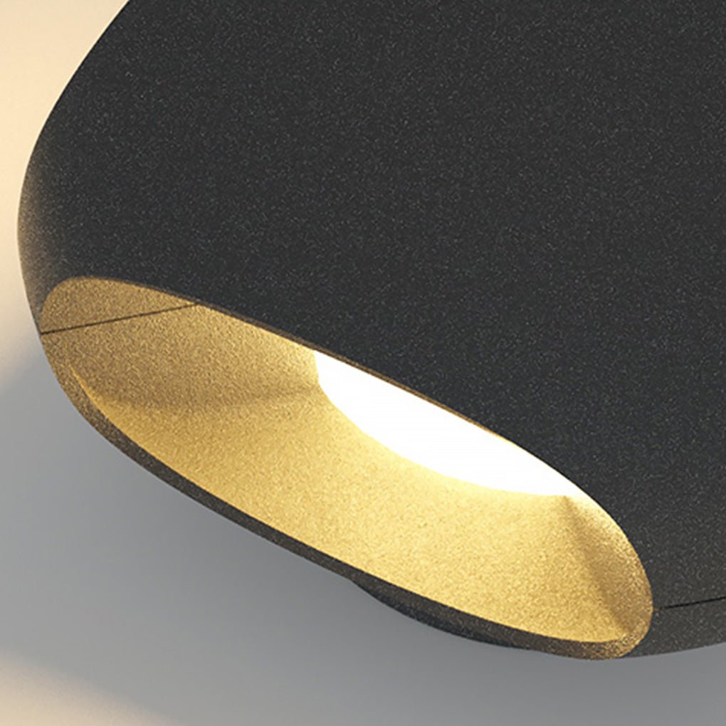 Modern Square LED Outdoor Wall Light Waterproof Black Exterior Sconce for Garden Fence Post