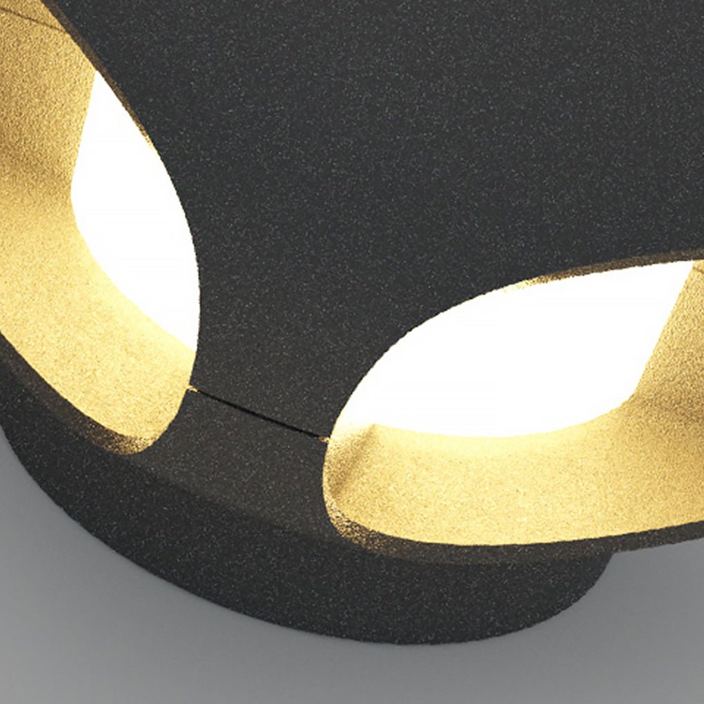 Modern Square LED Outdoor Wall Light Waterproof Black Exterior Sconce for Garden Fence Post
