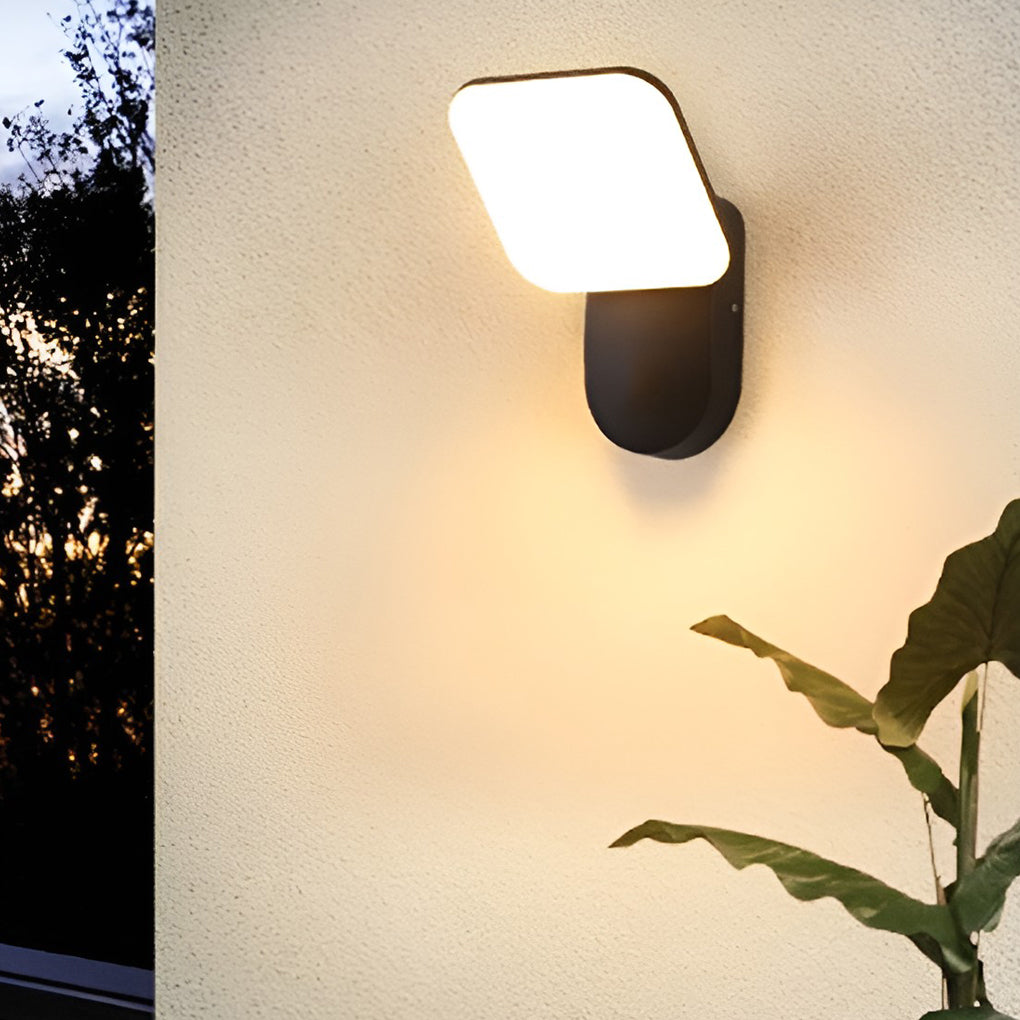 Modern Square LED Outdoor Wall Sconce 12W Waterproof Exterior Porch Lighting