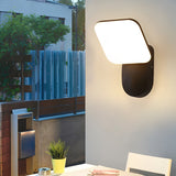 Modern Square LED Outdoor Wall Sconce 12W Waterproof Exterior Porch Lighting