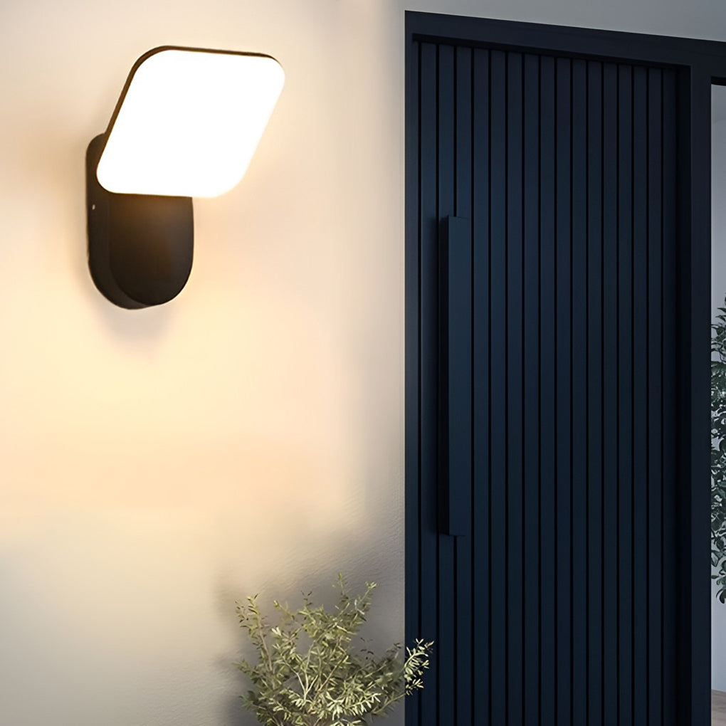 Modern Square LED Outdoor Wall Sconce 12W Waterproof Exterior Porch Lighting