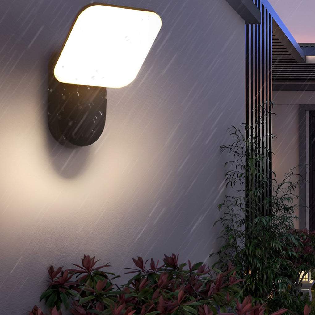 Modern Square LED Outdoor Wall Sconce 12W Waterproof Exterior Porch Lighting