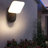 Modern Square LED Outdoor Wall Sconce 12W Waterproof Exterior Porch Lighting