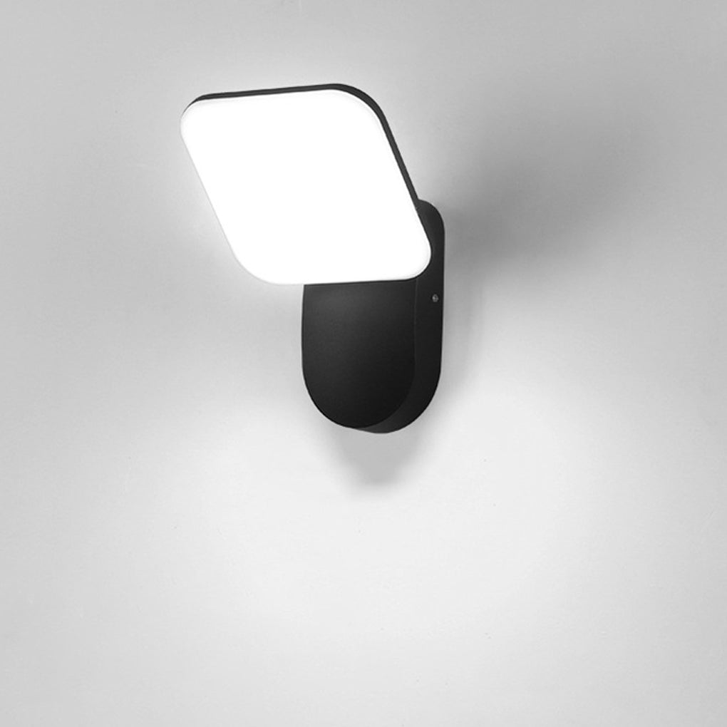 Modern Square LED Outdoor Wall Sconce 12W Waterproof Exterior Porch Lighting