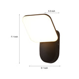 Modern Square LED Outdoor Wall Sconce 12W Waterproof Exterior Porch Lighting