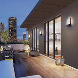 Modern Square LED Outdoor Wall Sconce Waterproof Exterior Porch Light for Garden Entrance