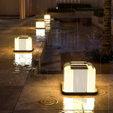 Modern Square LED Solar Fence Post Cap Light Waterproof Outdoor Pillar Lantern for Deck Garden and Path