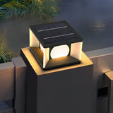 Modern Square LED Solar Post Cap Lights Outdoor IP65 Waterproof Deck and Fence Pillar Lanterns