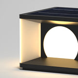 Modern Square LED Solar Post Cap Lights Outdoor IP65 Waterproof Deck and Fence Pillar Lanterns