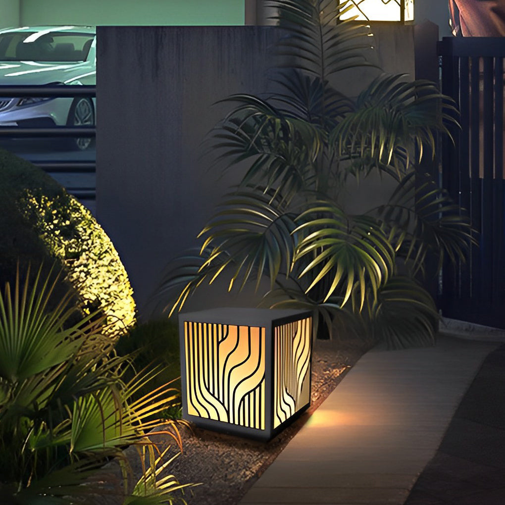Modern Square LED Waterproof Outdoor Pillar Light for Garden Fence and Deck Post