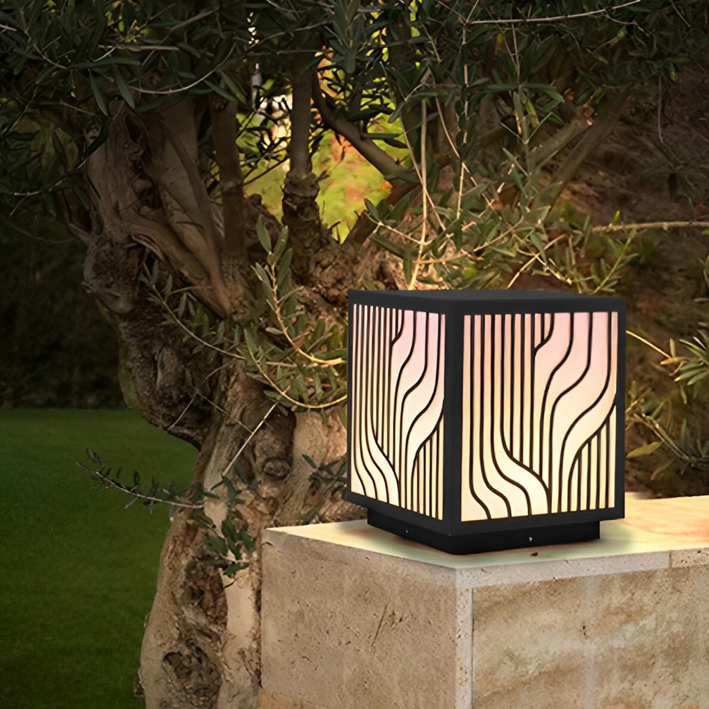 Modern Square LED Waterproof Outdoor Pillar Light for Garden Fence and Deck Post