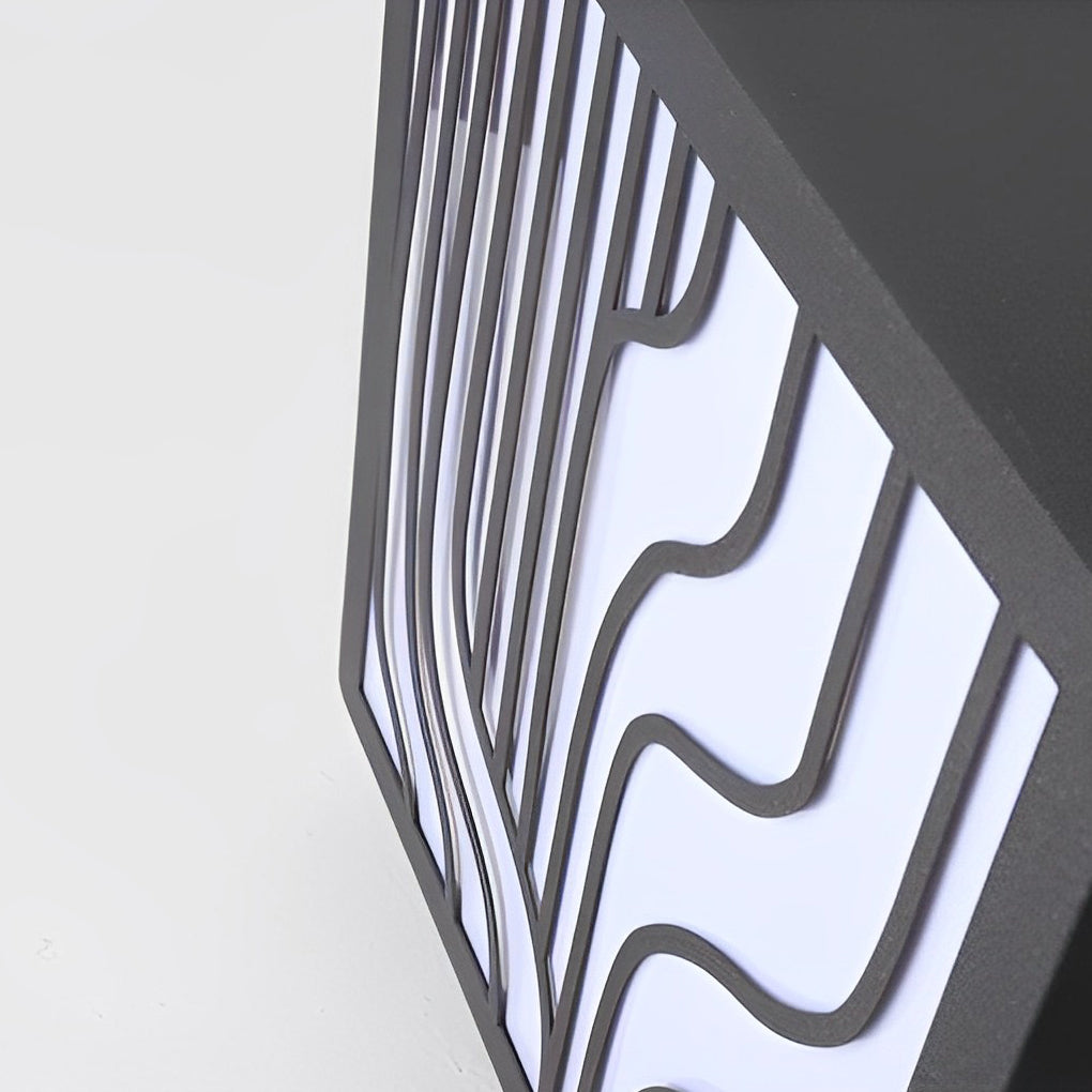 Modern Square LED Waterproof Outdoor Pillar Light for Garden Fence and Deck Post