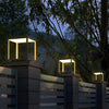 Modern Square Open Frame Outdoor LED Solar Post Light for Garden and Pathway