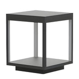 Modern Square Open Frame Outdoor LED Solar Post Light for Garden and Pathway