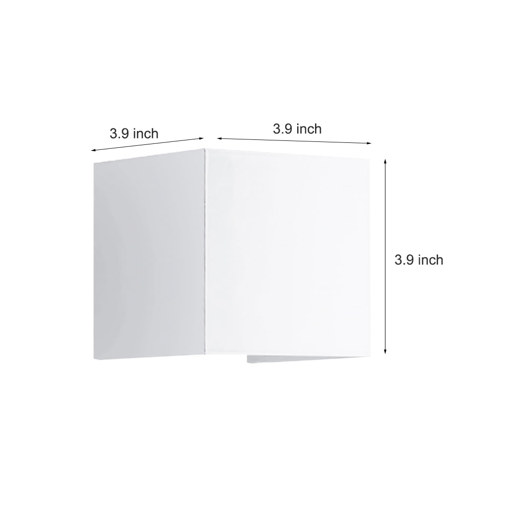 Modern Square Outdoor Wall Sconce Adjustable Beam Angle Waterproof Exterior Up and Down LED Lighting