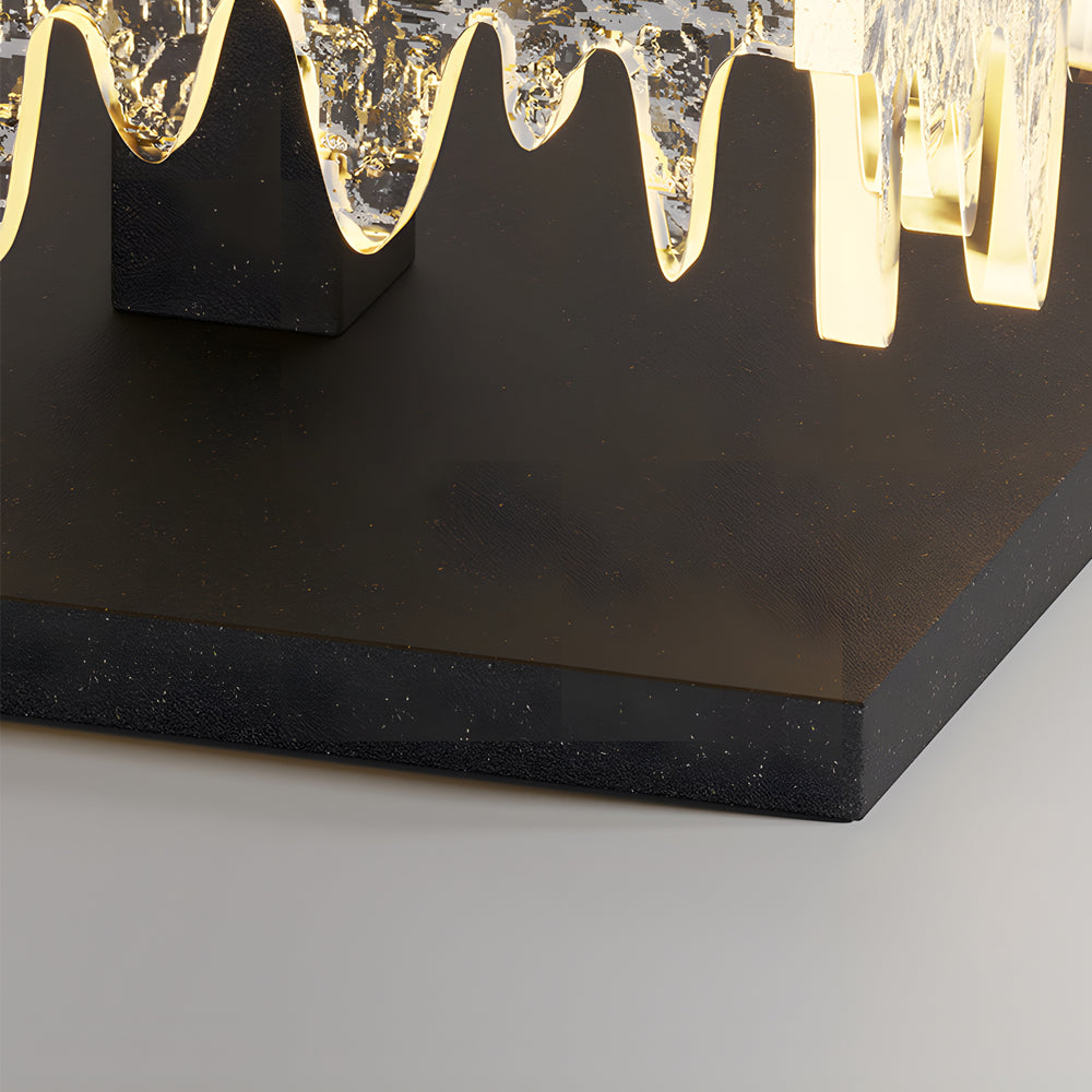 Modern Square Solar Fence Post Light Waterproof Black LED Outdoor Column Cap Lamp for Garden