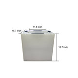 Modern Square Solar LED Flower Pot Light Waterproof Outdoor Garden Decorative Planter