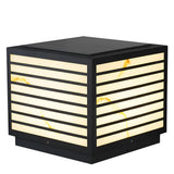 Modern Square Solar LED Outdoor Post Light IP65 Waterproof Pillar Lantern for Deck