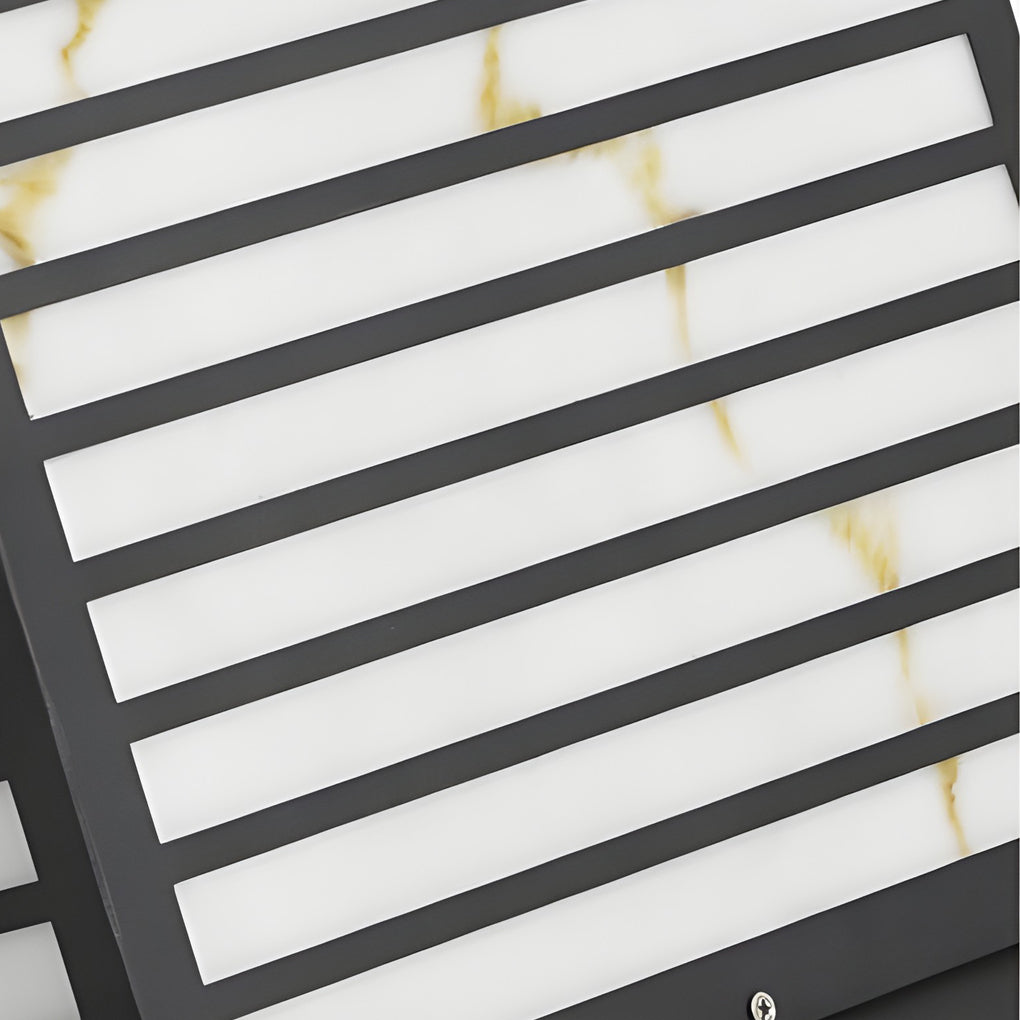 Modern Square Solar LED Outdoor Post Light IP65 Waterproof Pillar Lantern for Deck