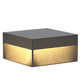 Modern Square Solar LED Pillar Light Waterproof Outdoor Landscape Garden Fence Post Lamp