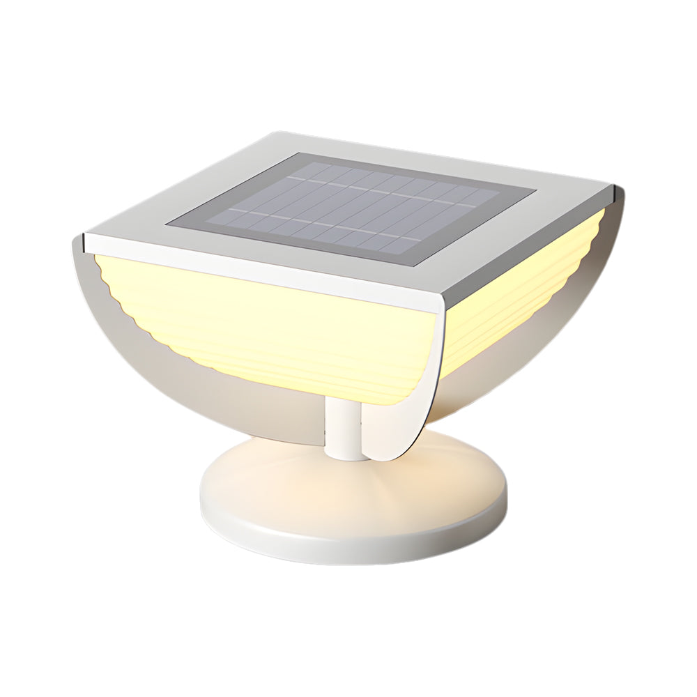 Modern Square Solar Pillar Light Outdoor Waterproof Post Lamp for Garden Fence and Column Lighting