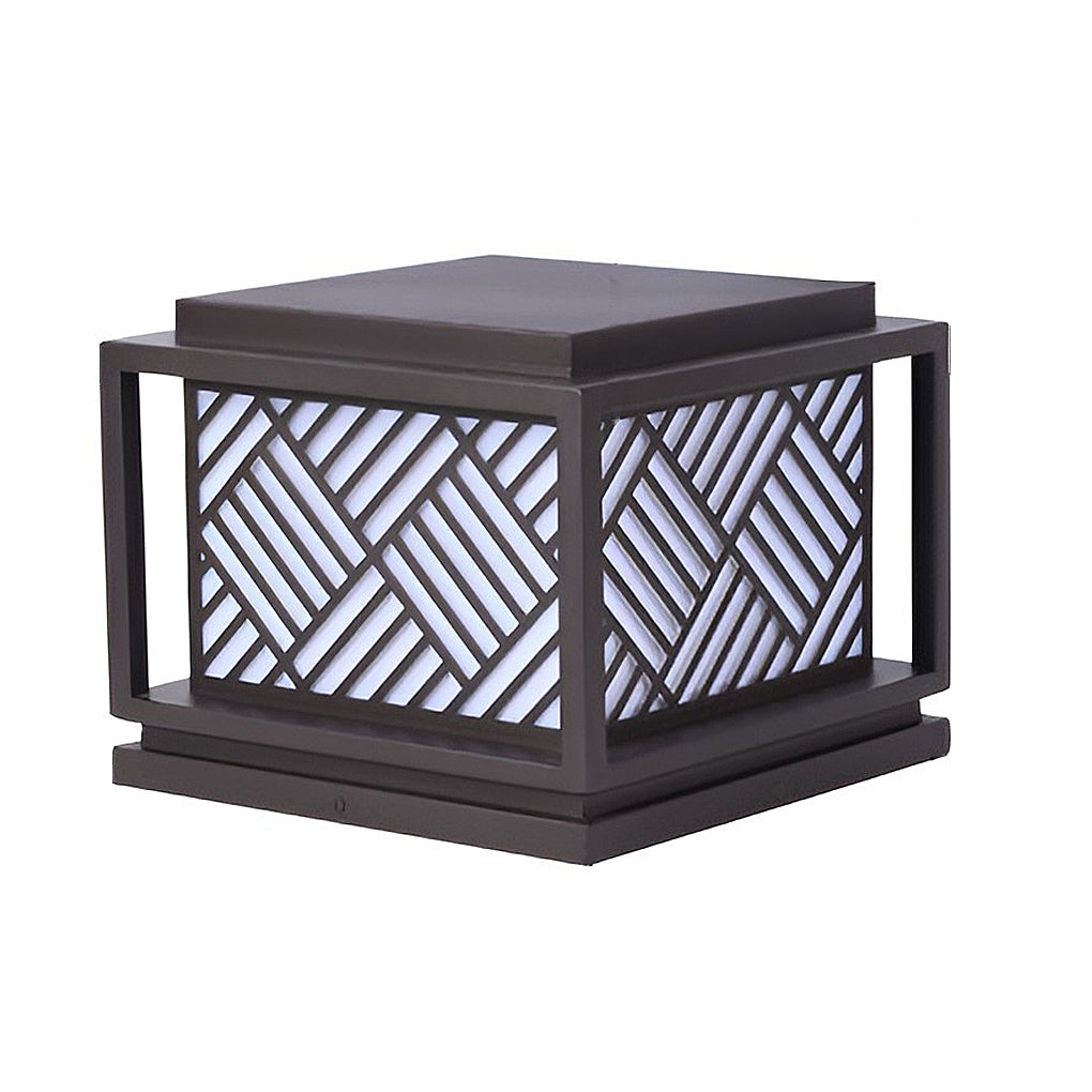 Modern Square Solar Post Cap Light Waterproof LED Outdoor Pillar Lantern for Fence and Deck
