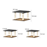 Modern Square Solar Post Cap Lights Outdoor Waterproof LED Bubble Glass Pillar Lantern for Garden Fence