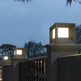 Modern Square Solar Post Cap Lights Waterproof LED Outdoor Garden Fence Deck Lighting Black