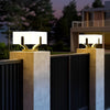 Modern Square Solar Powered LED Post Cap Light IP65 Outdoor Landscape Fence Pillar Lamp